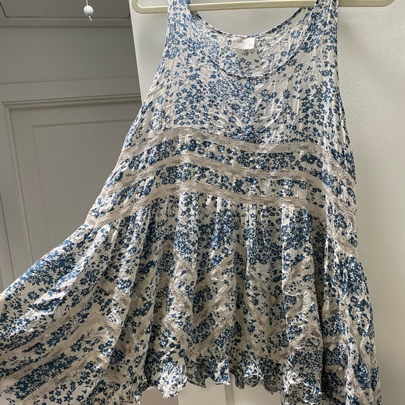 FREE PEOPLE VOILE AND LACE TRAPEZE SLIP DRESS-sz S - Picture 2 of 7